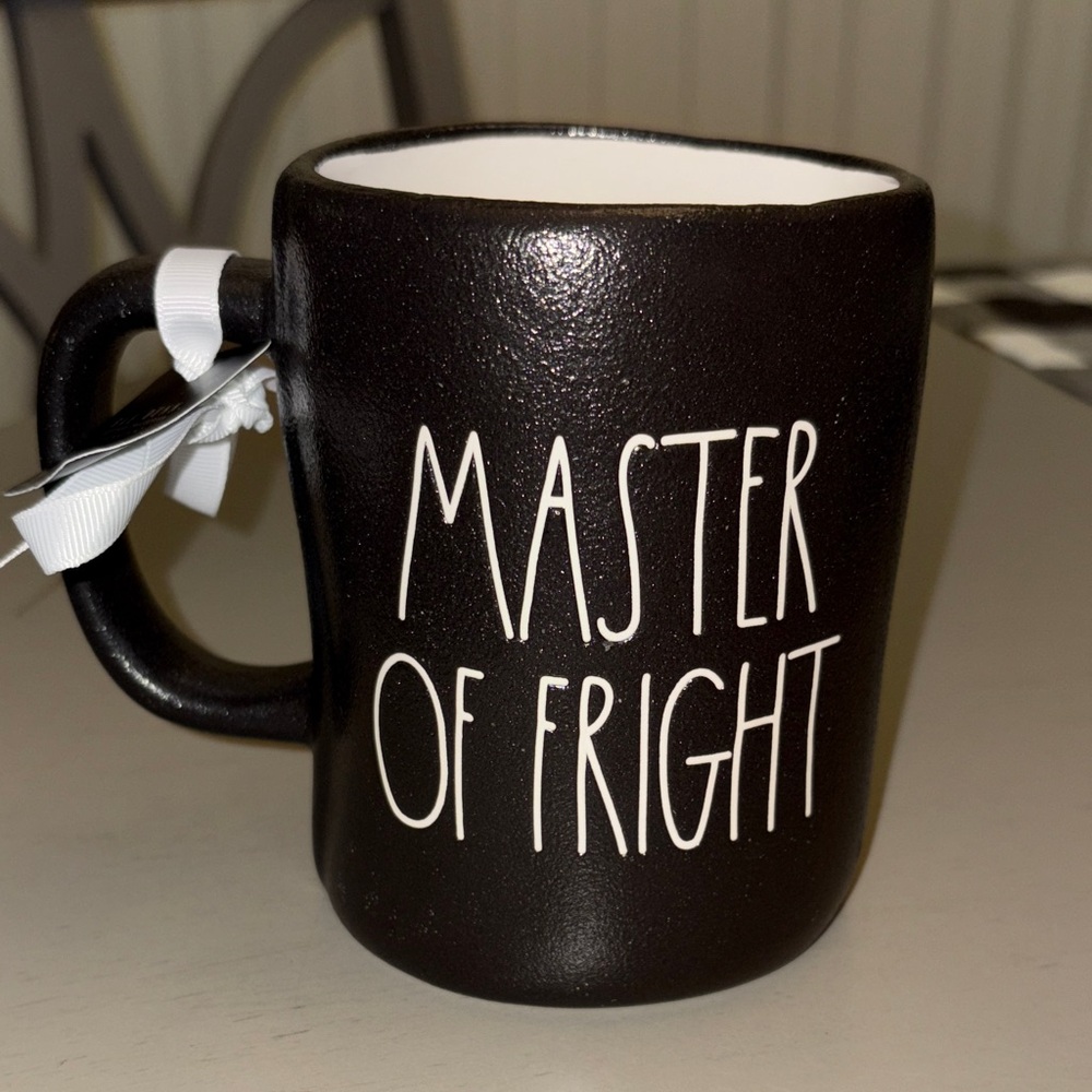 Rae Dunn Black 'Master of Fright' Mug